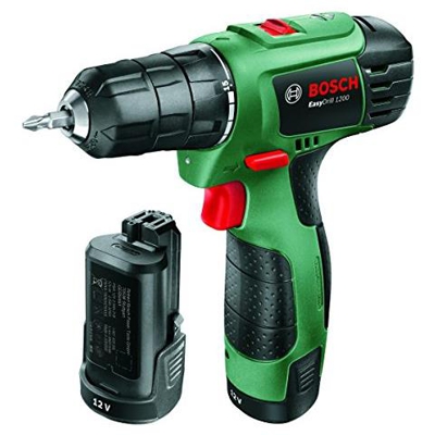 EasyDrill 1200 Nero, Verde, Rosso, Argento Trapano con impugnatura a pistola Ioni di Litio 1.5Ah 1000g