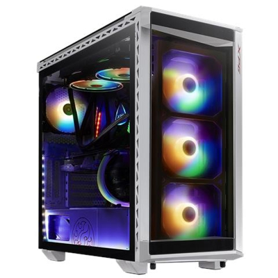Case XPG Battlecruiser Middle Tower ATX / Micro-ATX / Mini-ITX / E-ATX 3 Porte USB 3.0 Colore Bianco e Nero (Finestrato)