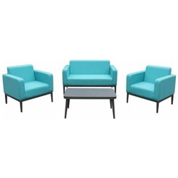 Salotto Vienna In Tessuto Completo Alluminio - Azzurro precio