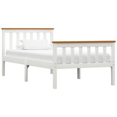 Giroletto Bianco In Legno Massello Di Pino 90x200 Cm