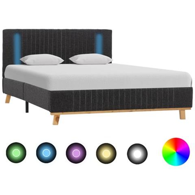 Giroletto Con Led Grigio Scuro In Tessuto 140x200 Cm