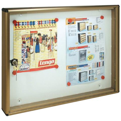 2 Pz Bacheca Porta Avvisi Magnetica Bronzata Mm. 550x5x40h Trimec