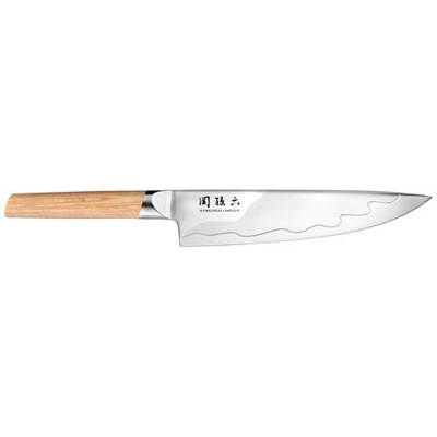 Coltello Da Cucina Cm 20 Linea Seki Magoroku Composite Di Kai In Acciaio Composite Con Manico In Legno Pakka