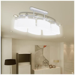 Lampade Da Soffitto Ellissoidali 2 Pz Paralume In Vetro E14 precio