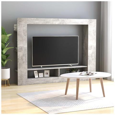 Mobile Tv Grigio Calcestruzzo 152x22x113 Cm In Truciolato