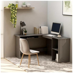 Scrivania Angolare A L Grigio Lucido 120x140x75cm In Truciolato precio