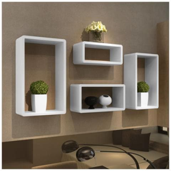 Set Bianco 4 Mensole Cubo características