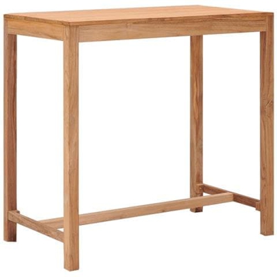 Tavolo Da Bar Per Esterni 110x60x105 Cm Massello Di Teak