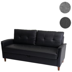Divano A 3 Posti Relax Tv Con Vano Contenitore Hwc-h23 Ecopelle Nero en oferta