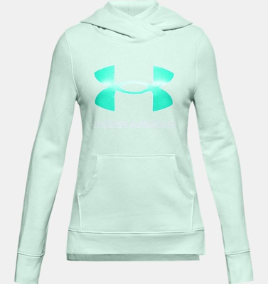 Felpa con cappuccio UA Rival Fleece Logo da ragazza