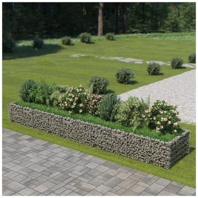 Gabbione Fioriera In Acciaio Zincato 450x90x50 Cm