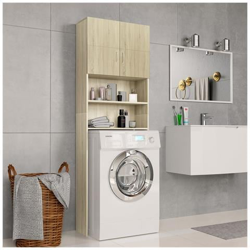 Mobile Per Lavatrice Rovere Sonoma 64x25,5x190 Cm In Truciolato en oferta