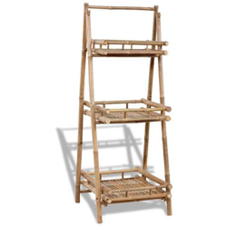 Supporto Pieghevole Per Piante Con 3 Mensole In Bambù precio