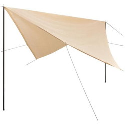 Tarp Parasole In Hpde Pali Di Montaggio Quadrato 5x5 M Crema precio