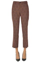 Jacquard fabric trousers en oferta