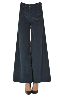 Wide leg corduroy trousers