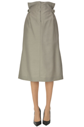 Flared midi skirt en oferta