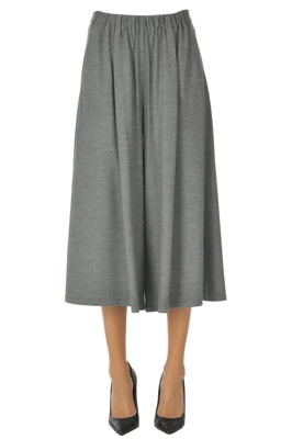 Wide leg cropped trousers