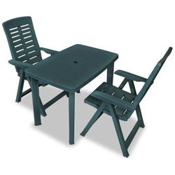 Set Bistrò Per Esterni 3 Pz 101x68x72 Cm Verde en oferta