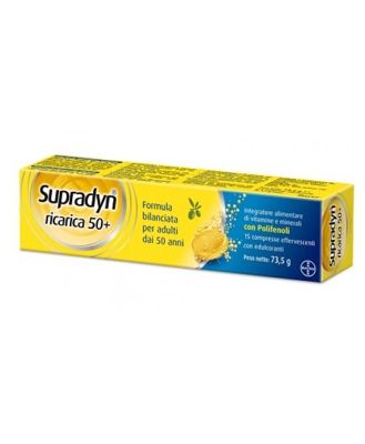 Supradyn Ricarica Vital Age 50+ Integratore Alimentare 15 Compresse Effervescenti