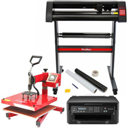 Pressa A Caldo Swing 38cm X 38cm Per Sublimazione Su Magliette Plotter Da Taglio Vinile Stampante & Pacchetto Weeding en oferta