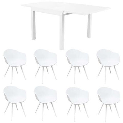 Jerri - Set Tavolo In Alluminio 22,0 Con 8 Sedute