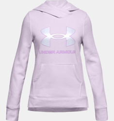 Felpa con cappuccio UA Rival Fleece Logo da ragazza en oferta