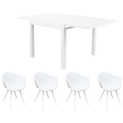 Jerri - Set Tavolo In Alluminio 22,0 Con 4 Sedute