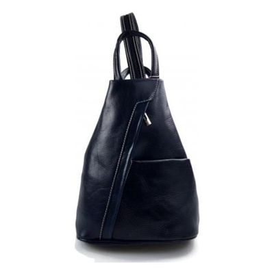 Pelle Zaino signore Mens Borsa da viaggio Weekender Bag Sport Blu