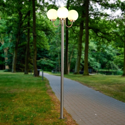 Lampione Laci in acciaio a 3 luci