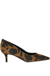 Animal print suede pumps en oferta