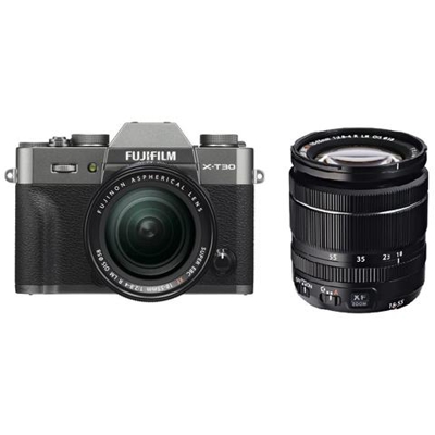 Kit Fotocamera Digitale Mirrorless X -T30 Antracite Sensore CMOS 26.1 Mpx 4K Ultra HD + Obiettivo Fujinon XF18-55mm F2.8-4 R LM OIS