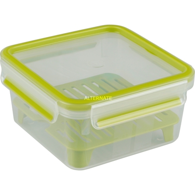 CLIP & GO XL Contenitore per il pranzo Verde, Trasparente 1,3 L 1 pezzo(i), Scatola di immagazzinaggio