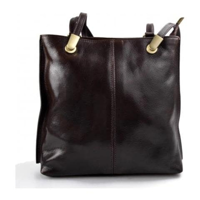 Di cuoio delle signore borsa Marrone Pochette zaino a tracolla Donne