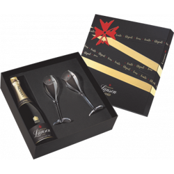 CHAMPAGNE LANSON - BLACK LABEL - COFANETTO REGALO 1 BOTTIGLIA 2 FLUTE en oferta