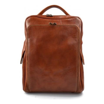Viaggi Zaino sacchetto di cuoio genuino Weekender Bag Sport Miele