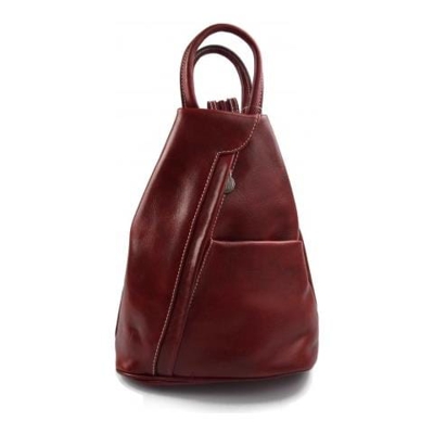 Pelle Zaino signore Mens Borsa da viaggio Weekender Sport Red Bag