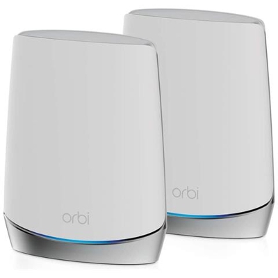 Sistema WiFi 6 Mesh Orbi RBK752, Pacchetto da 2, copertura fino a 350 m2 e fino a 40 dispositivi, velocità AX4200 Triband