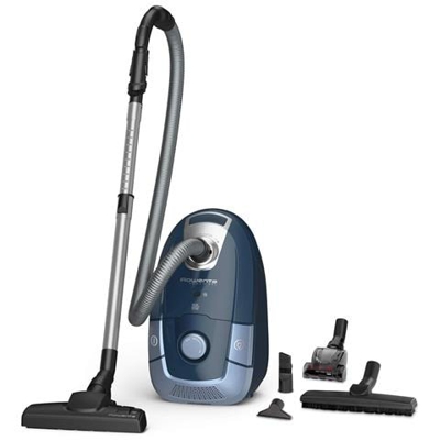 Power XXL RO3171 Aspirapolvere a Traino con Sacchetto Potenza 450 Watt Colore Blu / Argento