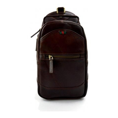 Mens Donne Vita Marrone spalla borsa di pelle donna Hobo Bag Viaggi schienale in tela di a tracolla Pelle Satchel Zaino