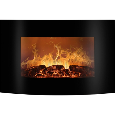 EK 6022 CB Camino montabile a parete Elettrico Nero Interno, Termoventilatore