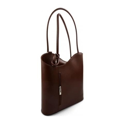 Pochette zaino borsa Hobo in pelle Ladies Handbag Brown