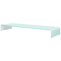 Mobile / rialzo Porta Tv In Vetro Bianco 120x30x13 Cm precio