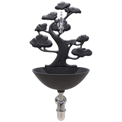 Fontana A Muro Mod. azalea + Rubinetto 303c E Sifone Con Piletta