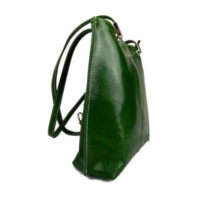 Di cuoio delle signore borsa verde Pochette zaino a tracolla Donne