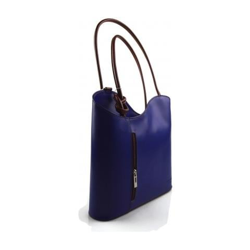 Pochette Bag Zaino Hobo Donne borsa in pelle Blu Marrone en oferta