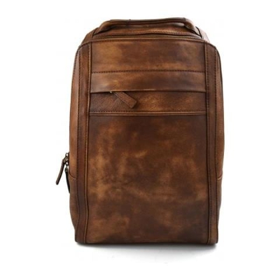 Zaino Zaino in pelle Vintage Zaino a tracolla in pelle borsa da viaggio zainomarrone Zaino pelle lavata
