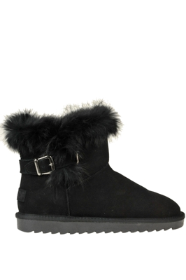 Padded eco-suede ankle boots