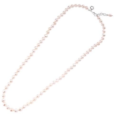 Collana Fantasia - Ciondolo, Pendente - Da Donna - Rosa In Zinco, Ottone, Perla, 87 Cm