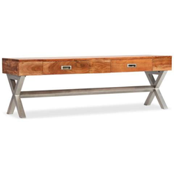 Mobile Tv Con Cassetti Massello Acacia Finitura Sheesham 140cm en oferta